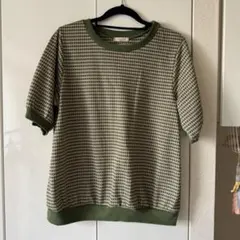 ハニカム柄ジャガードニットソー