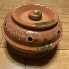 ヴィンテージ アンティーク 火鉢 葡萄文様 陶器製 - メルカリ