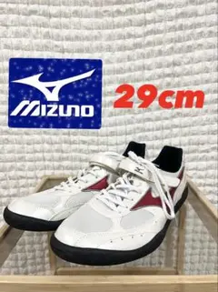 【美品‼️】Mizuno FIELD GEO 砲丸シューズ ホワイト/レッド 29
