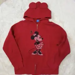 ミニーマウス　耳付き　フードパーカー