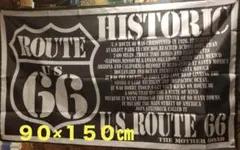 ルート66 フラッグ　タペストリー　アメリカン雑貨　インテリア　ガレージ雑貨 ①