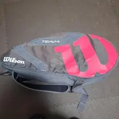 【希少！】Wilson TEAM ラケットバッグ グレー ピンクのサムネイル