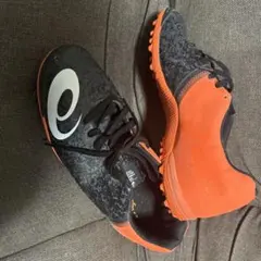 asics サッカー用スパイクトレーニングシューズ 黒/オレンジ