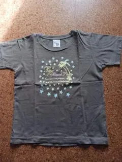 Tシャツ　カーキ　ラメ入り　M