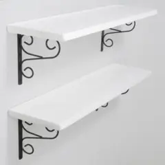 ぺぺ様専用　ウォールシェルフ　アイアンブラケット　猫足　カラー　ホワイト　2個