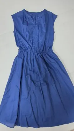 Simplicity ノースリーブ青ワンピース
