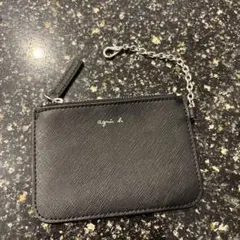 agnis b. ブラックコインケース　アニエスベー　カードケース　キーホルダー