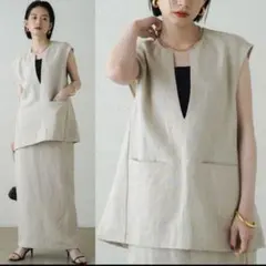 最終価格　Loungedress リネンベストのサムネイル