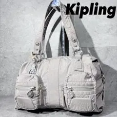 Kipling　キプリング ハンドバッグ グレージュ 多収納 軽量