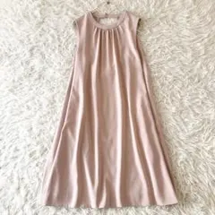 フォクシー✨ バックコンシャス ワンピース ドレス フレア ピンクベージュ 38