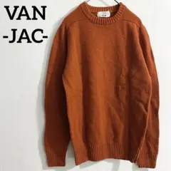 VAN ヴァンヂャケット クルーネック ニット セーター オレンジ レトロ古着のサムネイル