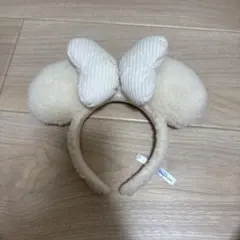 ミッキー型耳カチューシャ（クリーム色）