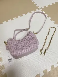 ギャザーデザインショルダーバッグ