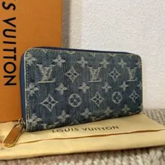 美品 Louis Vuitton ルイヴィトン デニム モノグラム 長財布