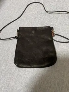 ミスターオリーブ　MR.OLIVE ウォッシャブル レザーサコッシュ　ブラック