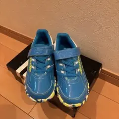 adidas 青 スニーカー 23.0cm