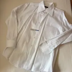 P.S.FA 長袖シャツ ワイシャツ ストライプ ボタンダウン