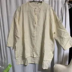 新品タグ付き　D'gy クリーム色 チュニック ボタン付きMゆったり