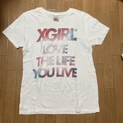 X-girl 半袖Tシャツ ギャラクシーロゴ ホワイト