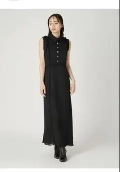 ユナイテッドアローズ ロングワンピース ジレ Pフリル Aライン 