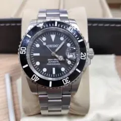 SEIKO 　自動巻き腕時計 ブラック 200m防水　コマ3個