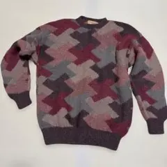 アルパカ　手編みセーターPaul Stuart made in Peru