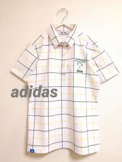 【アディダス】レディース　ポロシャツ　ゴルフシャツ　トレーニングウェア　白　M