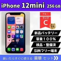 iPhone12mini 256GB ブルー SIMフリー 動作確認済 9524