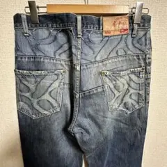 ☆ LEFLAH XL USED加工 うしろまえ ストレッチ デニムパンツ - メルカリ