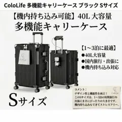 キャリーケース❣️Sサイズ ブラック 40リットル 機内持ち込み可 