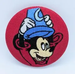 ディズニー ザ マーケット　ファンタジア 刺繍缶バッジ　ミッキー