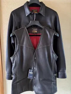 THE FLAT HEAD ディアスキン ワークシャツ＆レザーベストのサムネイル