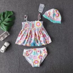 ✨新品水着✨ディズニーDisney女の子キッズ　プリンセス水着3点セット130