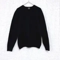 3390 UNIQLO ラムクルーネックセーター　ネイビー　毛100% メンズS