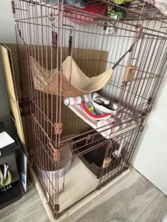 ボンビアルコン 木製 キャットケージ 3段 177cm ウッドワン 猫 ゲージ