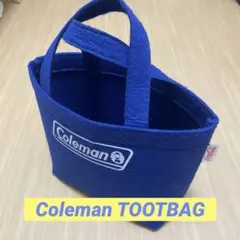 Coleman フェルトトートバッグ 青