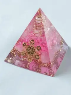 ピ⑦ オルゴナイト 黄金比ピラミッド ゼロ磁場 天然石 Upperチャクラ