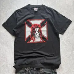 ⁠00s WWE トリプルH Tシャツ L 黒 半袖 スカル Y2K ストリートのサムネイル
