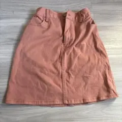 ピンク ミニスカート フロントボタン