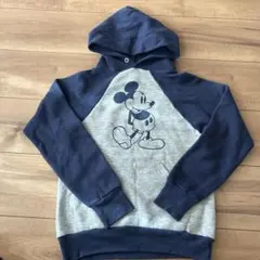 古着　130くらい ミッキーマウス フード付きパーカー