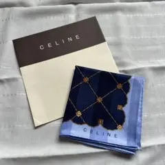 【新品】CELINE ハンカチ　レディース　ブルー