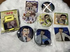 名探偵コナン　毛利小五郎　安室透　灰原哀　風見裕也　阿笠博士　バーボン　缶バッジ