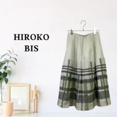 zG1919【M】HIROKO BIS ひざ丈スカート チェック柄のサムネイル