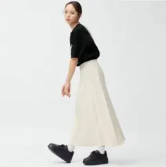 激安！リブフレアニットスカート