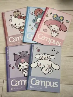 【5冊セット】サンリオキャラクター Campusノート