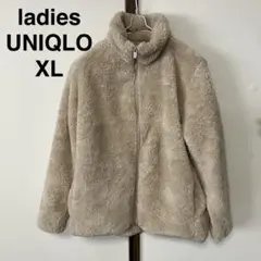 レディース　フリース　ユニクロ　長袖　XL ベージュ　ジャケット