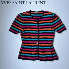 Yves Saint Laurent 半袖ボーダーカーディガン 2026年最新】Yves Saint Laurent カラー：ブラック系 レディース 半袖