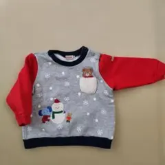 ミキハウス 雪の結晶 トレーナー80㌢