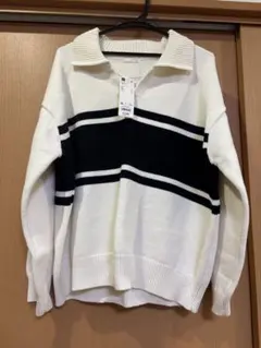 WOMEN ボーダーセーター（長袖）XL