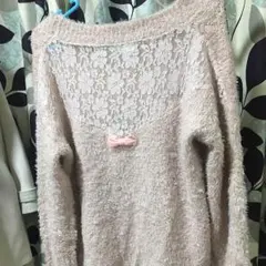 リズリサの落ち着いたピンク系のニット